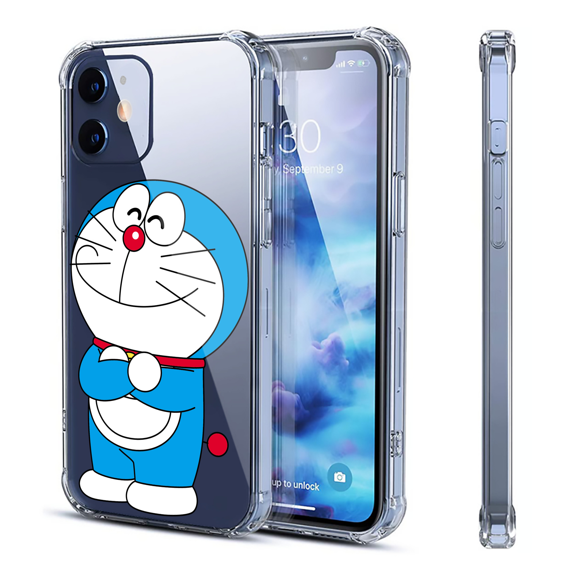 （画像用） ドラえもん Doraemon 【iPhone 12シリーズ対応】透明スマホケース（クリアソフトケース）